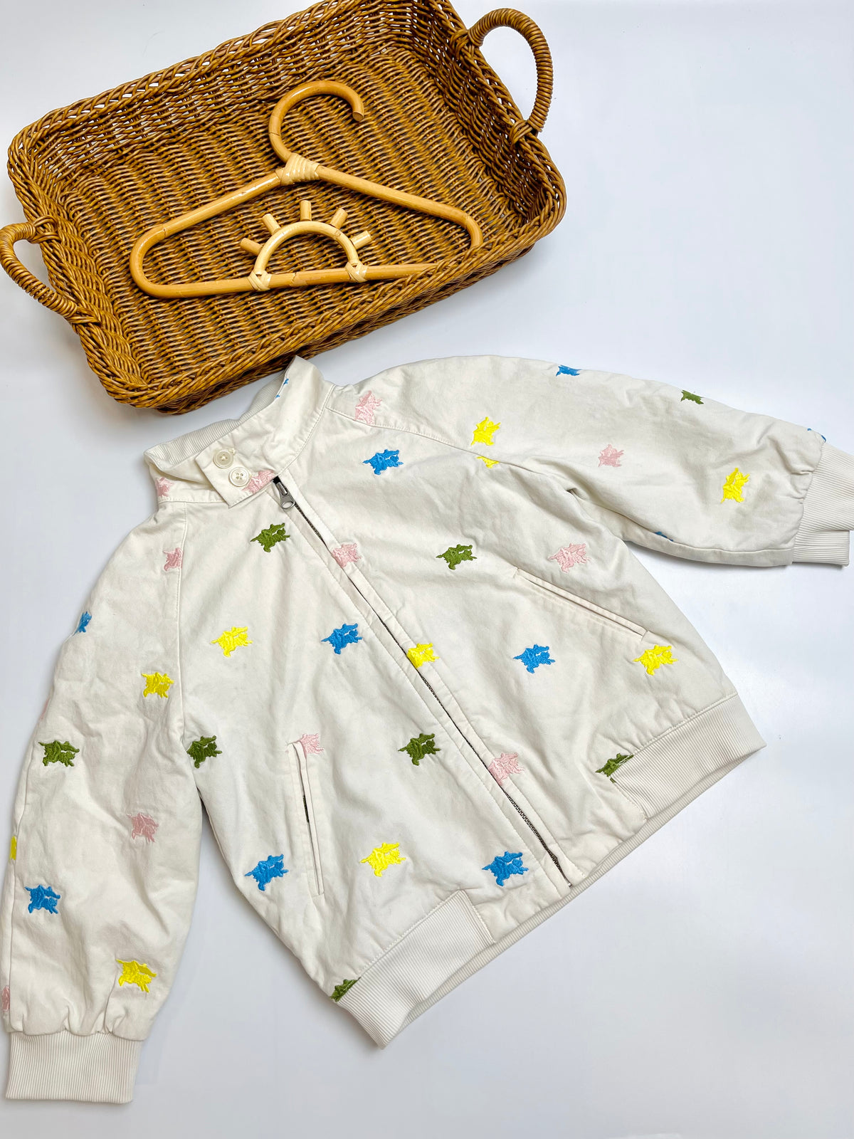 Burberry Kids EKD Embroidered Harrington Jacket