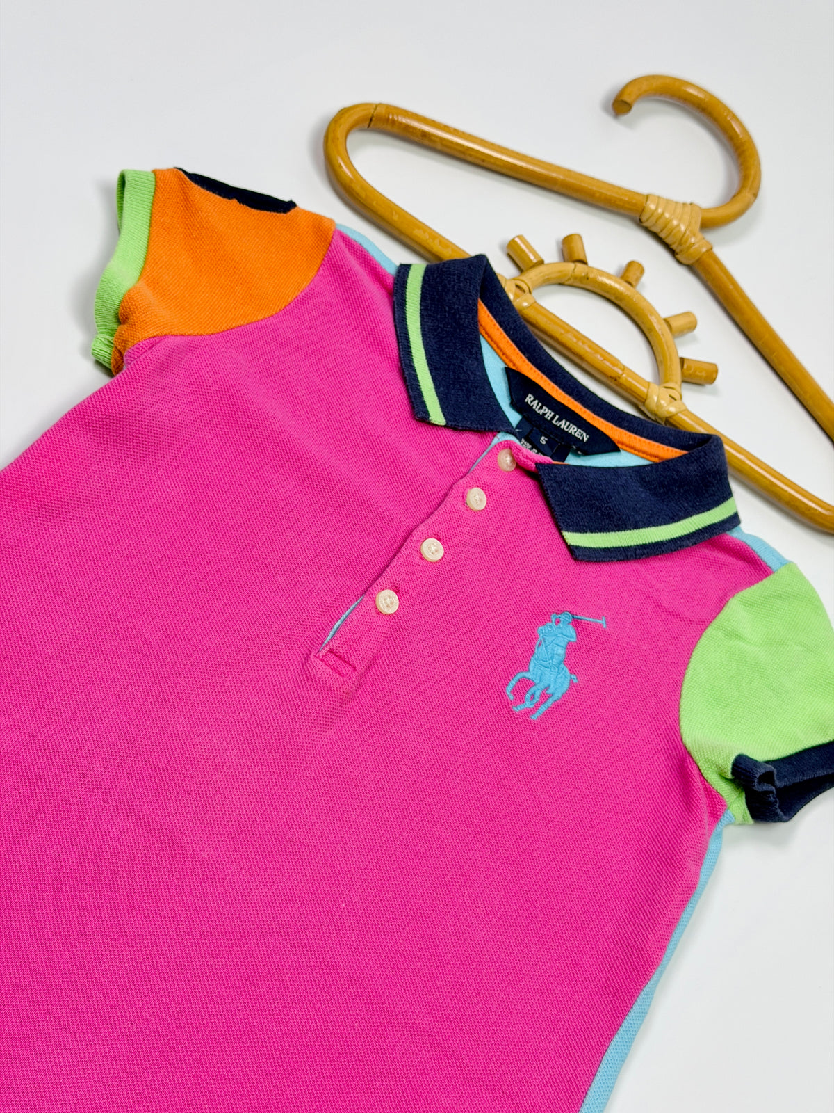 Ralph Lauren Colorblock Polo Dress with Pleated Skirt