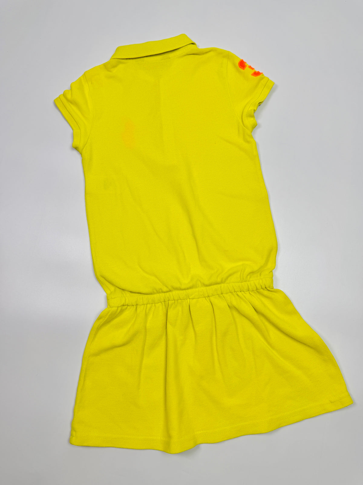 Ralph Lauren Neon Yellow Polo Dress with Orange Pony