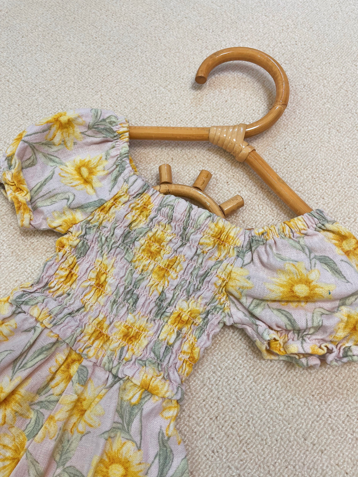 VINCE CAMUTO Floral Smocked Romper