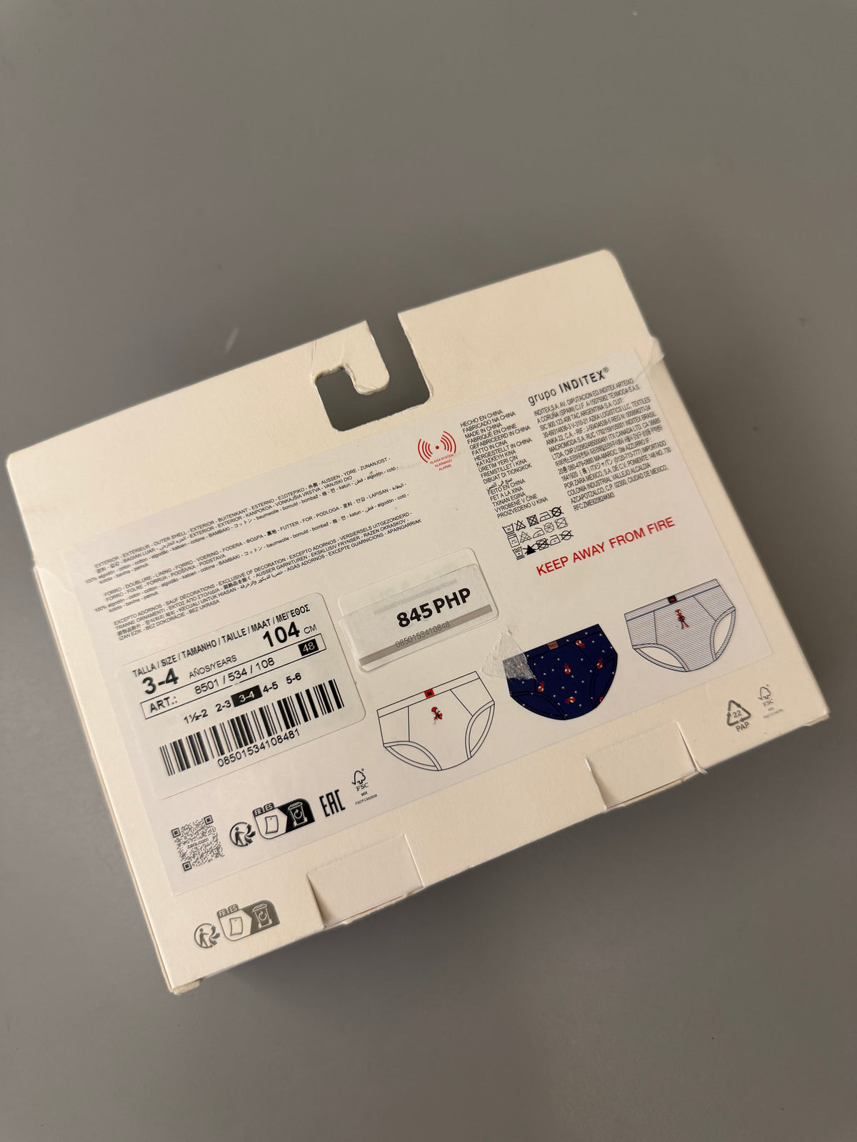 Zara x Spiderman Underpants