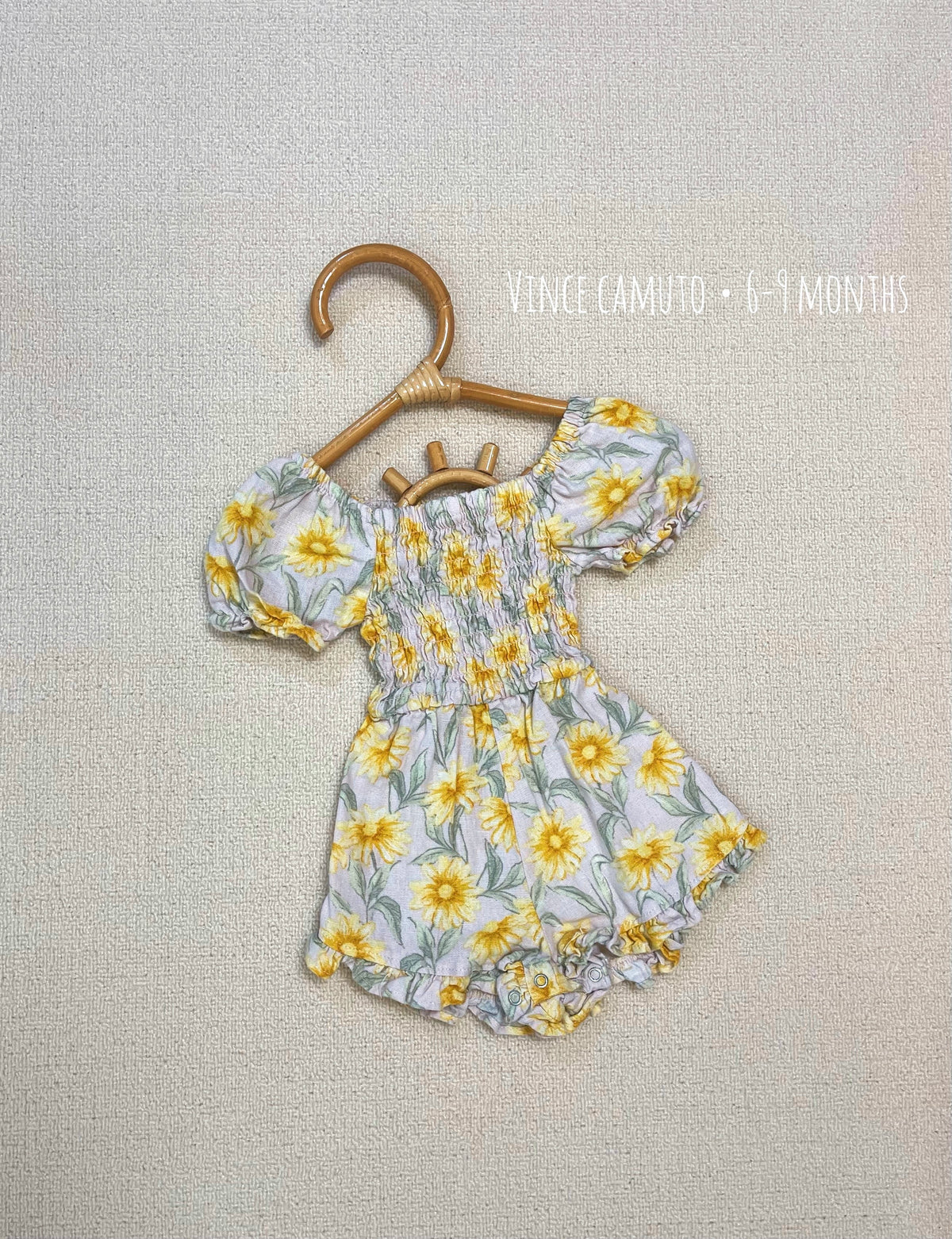 VINCE CAMUTO Floral Smocked Romper
