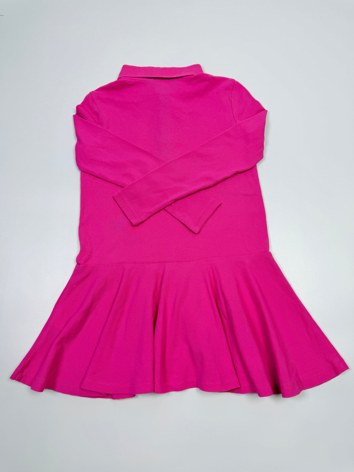 Ralph Lauren Hot Pink Long-Sleeve Polo Dress