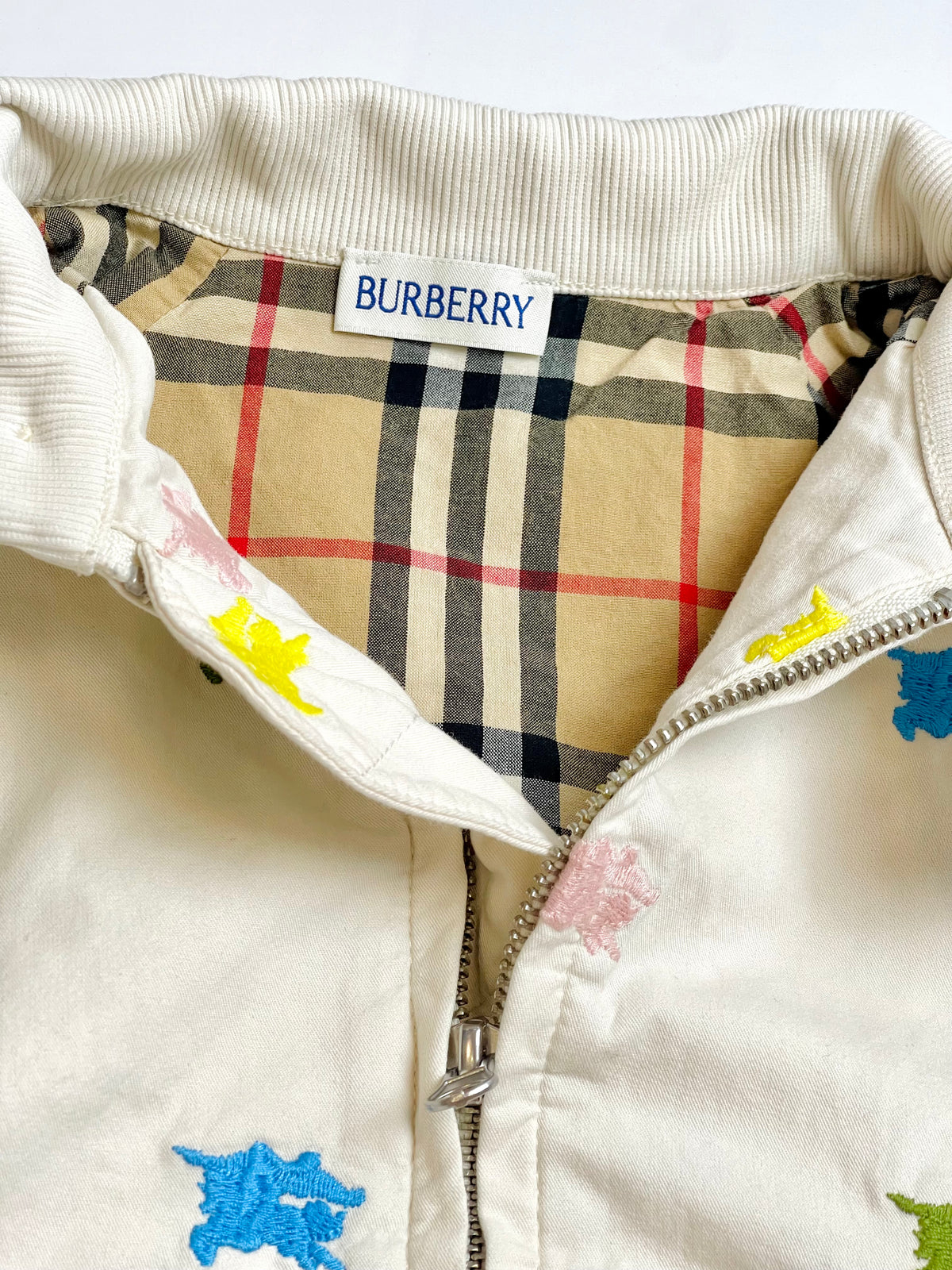 Burberry Kids EKD Embroidered Harrington Jacket