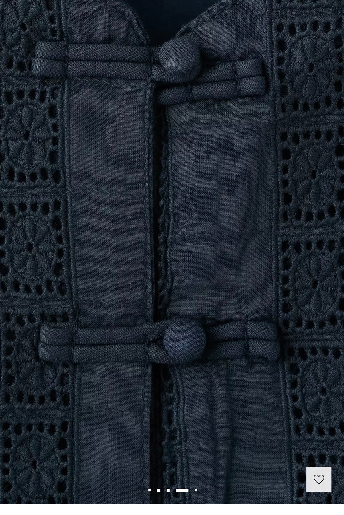 MANGO Embroidered Navy Set