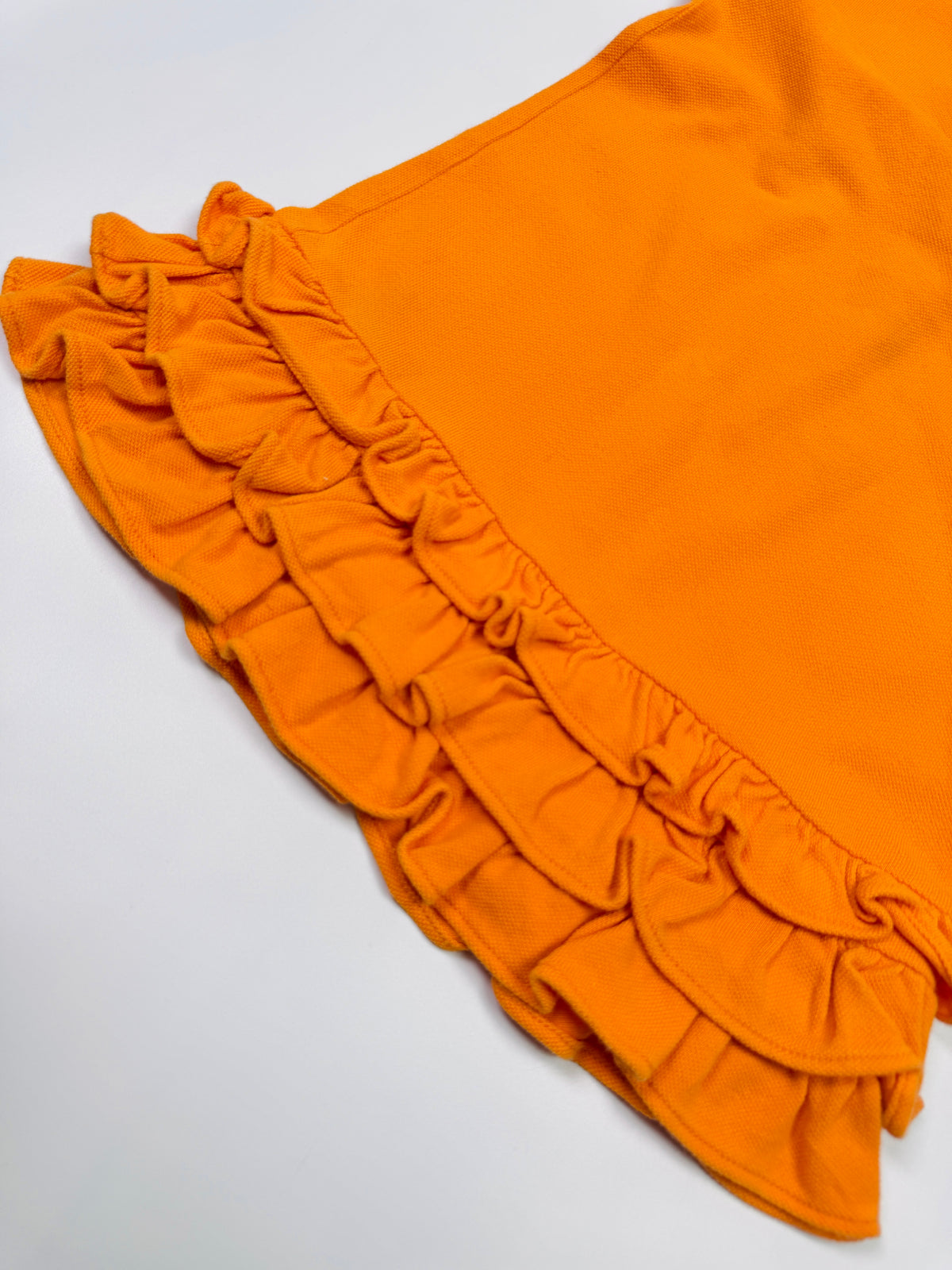 Ralph Lauren Orange Polo Dress with Tiered Ruffle Skirt