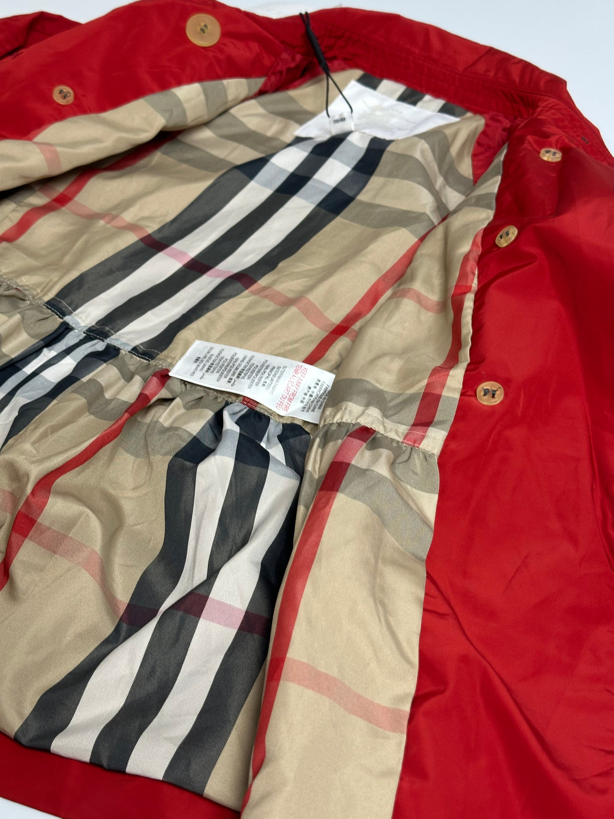 Burberry Kids Red Double-Breasted Trench Coat | MINI MANTLEBURY | New with Tags