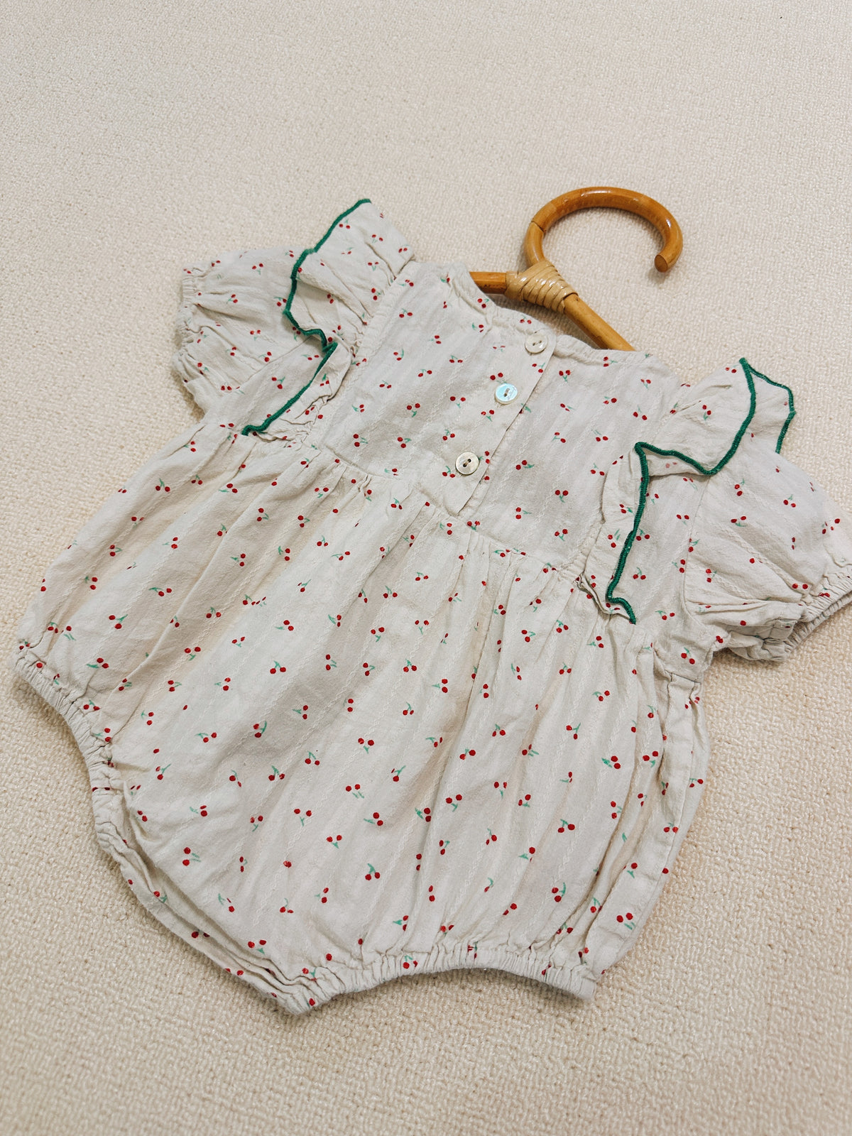 Cherry Ruffle Romper