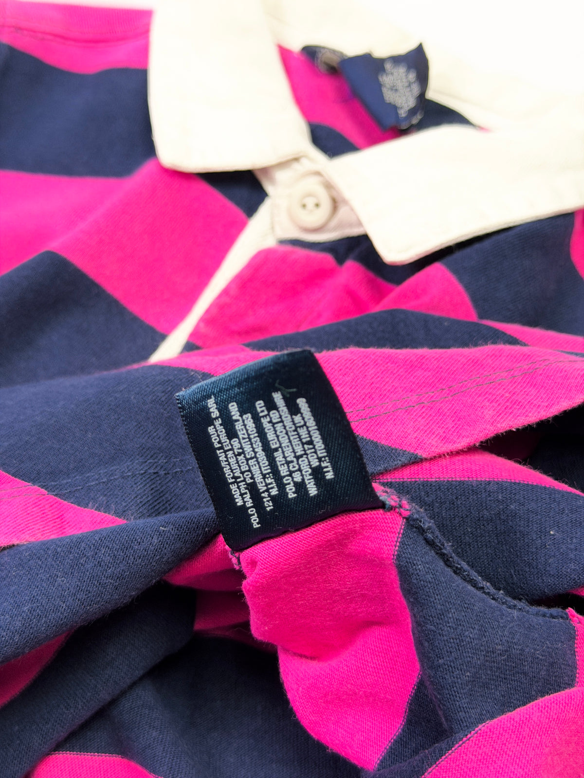 Ralph Lauren Pink & Navy Striped Polo Dress