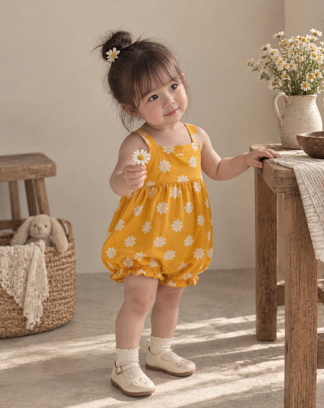 CARTER'S Daisy Overall Romper
