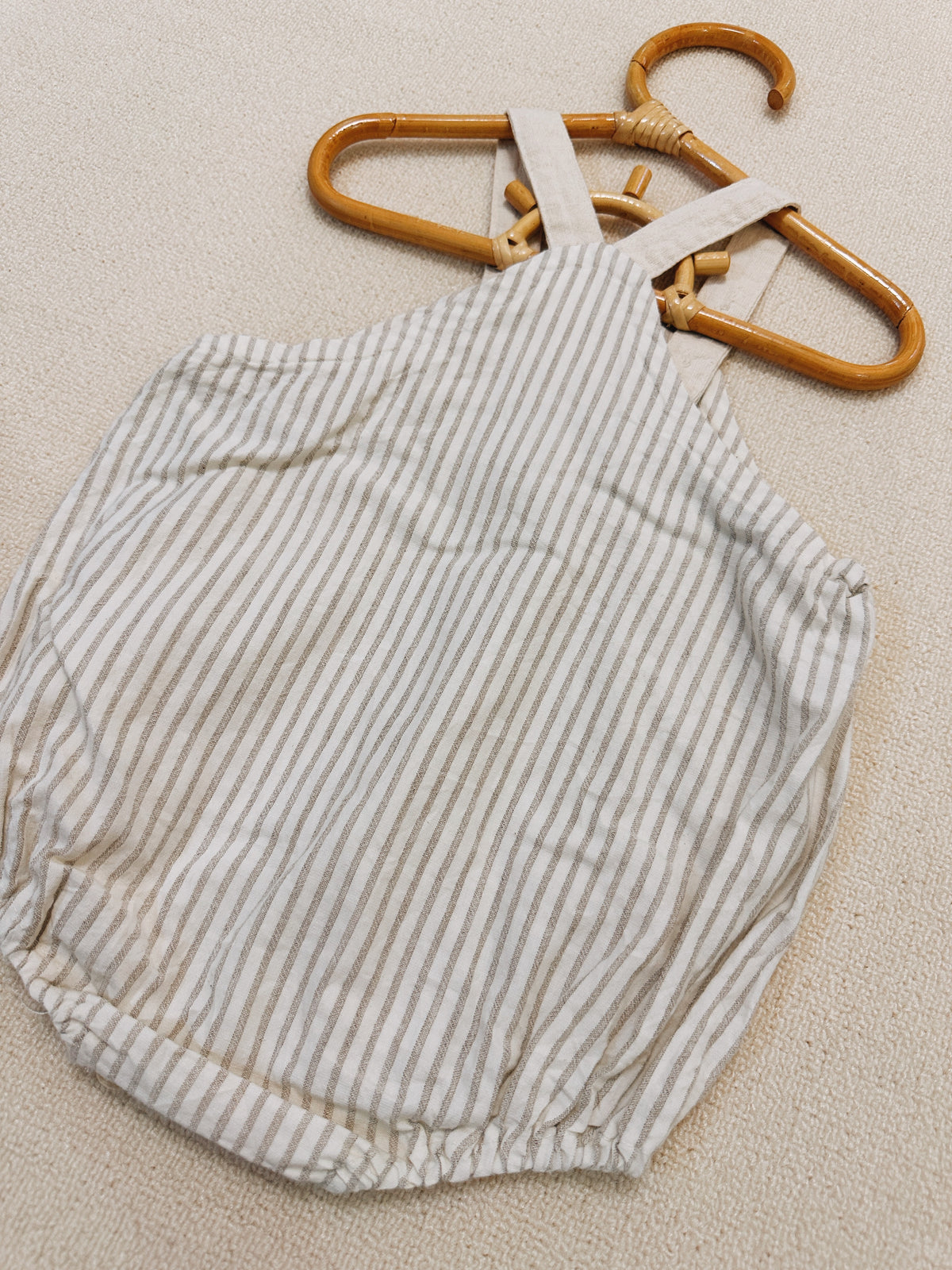 BLACK BEAN Striped Rainbow Romper