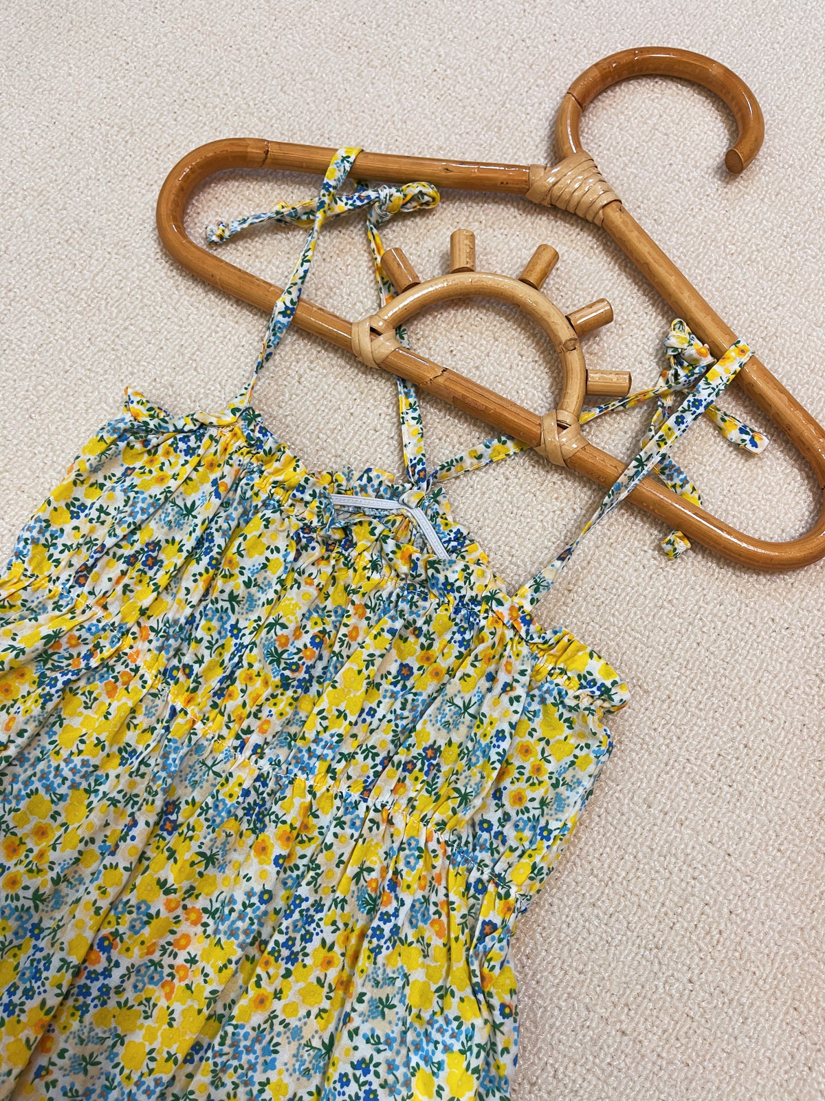 AOSTA Floral Tie-Strap Romper