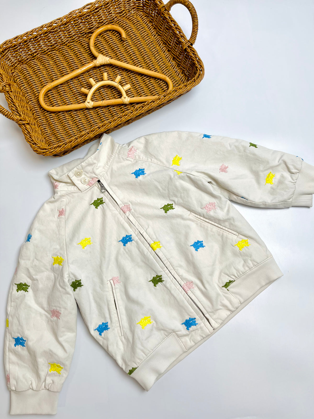 Burberry Kids EKD Embroidered Harrington Jacket