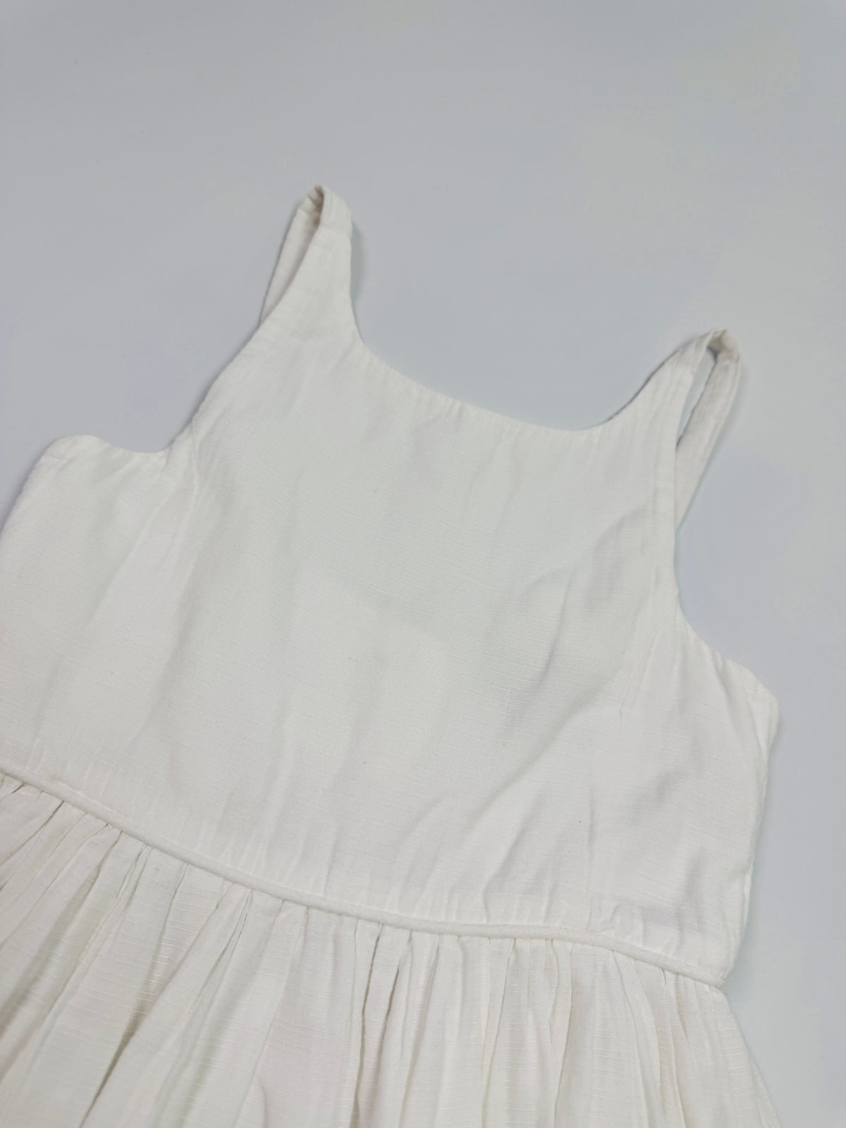 Ralph Lauren White Embroidered Eyelet Dress with Scalloped Hem
