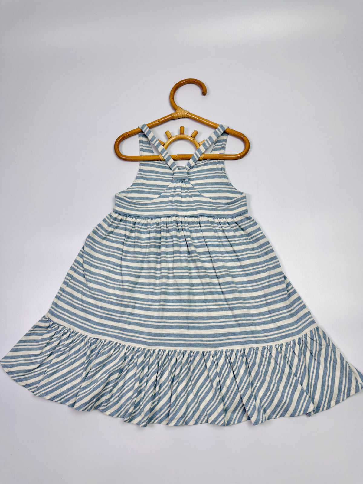 Ralph Lauren Blue & White Striped Tiered Dress