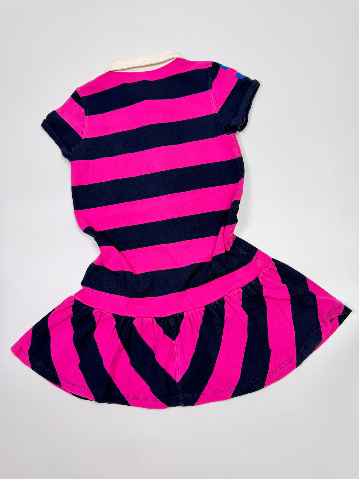 Ralph Lauren Pink & Navy Striped Polo Dress