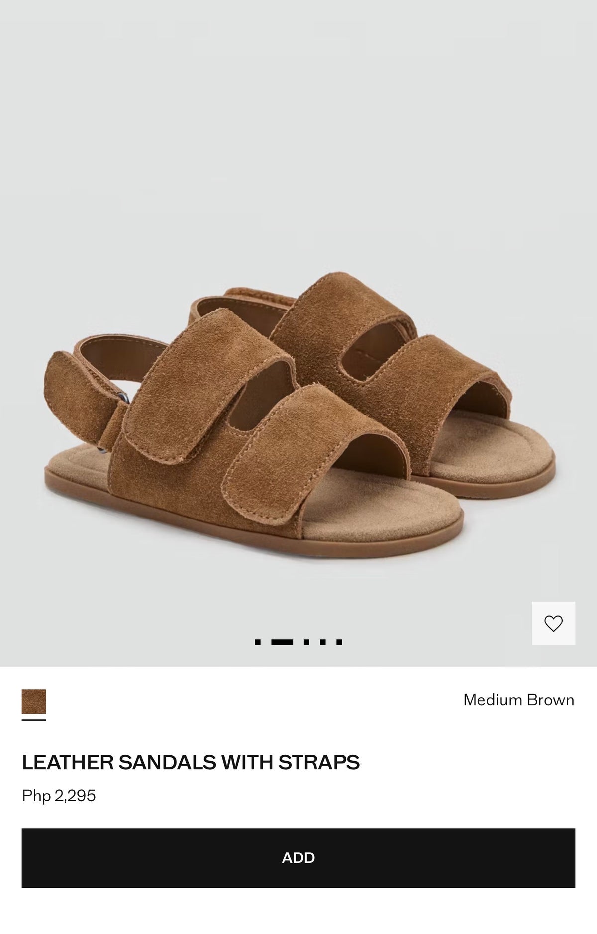 MANGO Kids’ Leather Sandals with Straps