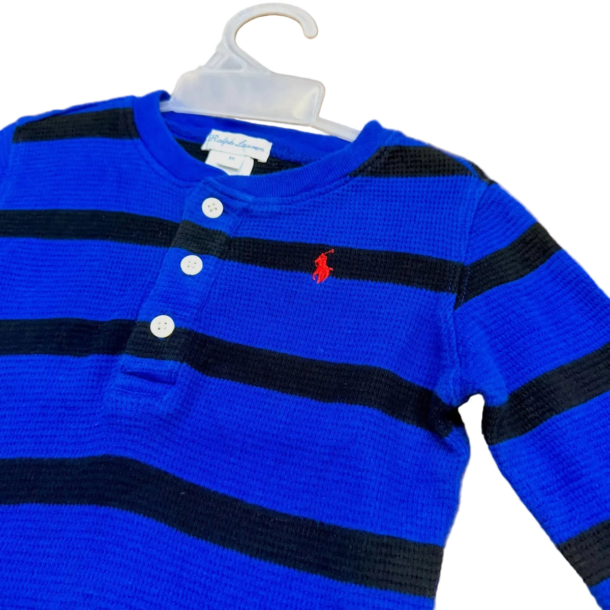 Ralph Lauren striped waffle-knit overall fave!