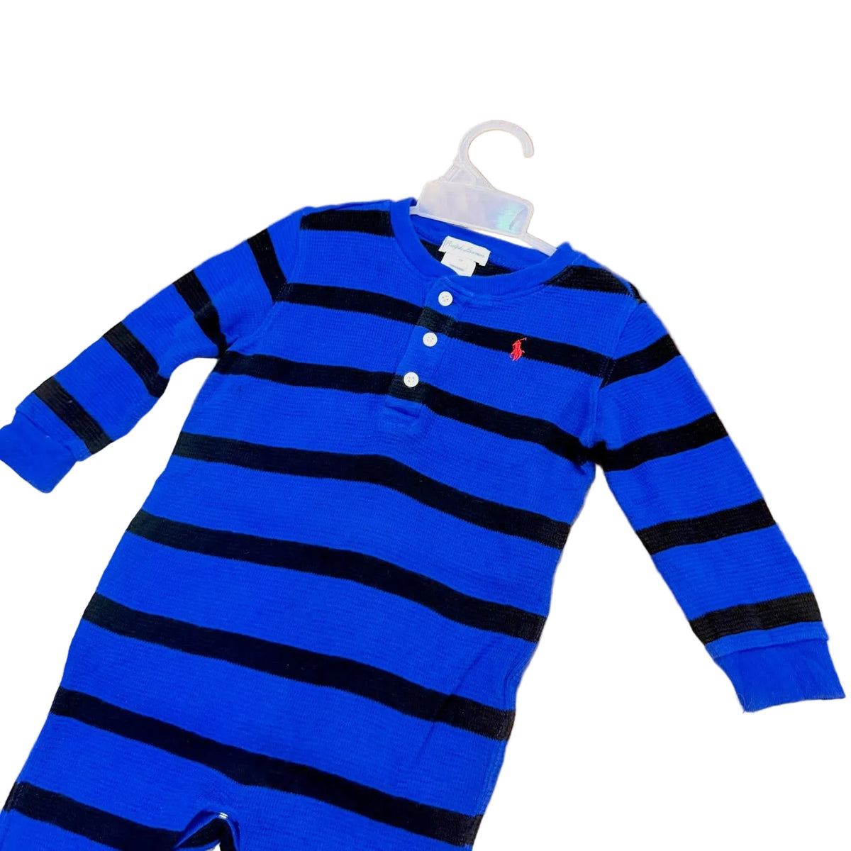 Ralph Lauren striped waffle-knit overall fave!
