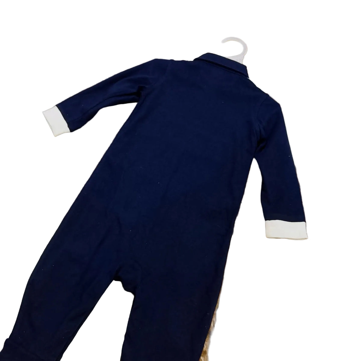 Ralph Lauren navy contrast polo romper