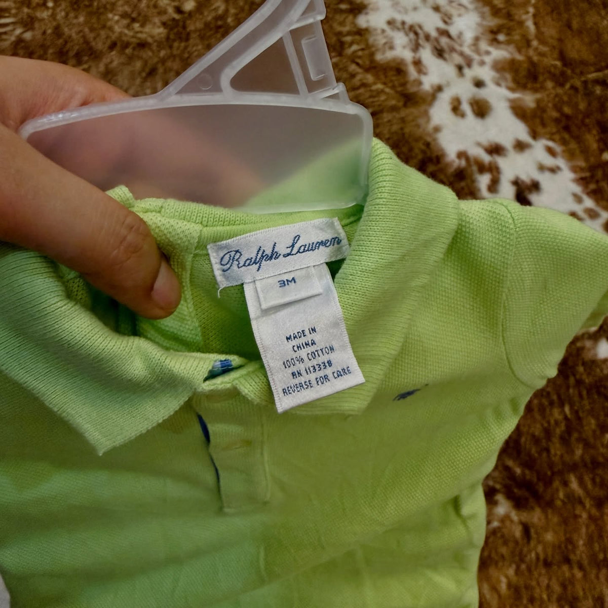 Ralph Lauren lime green long sleeve polo coverall