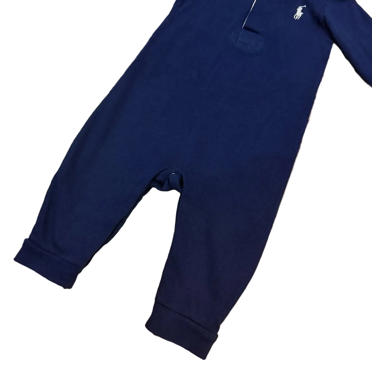 Ralph Lauren navy contrast polo romper