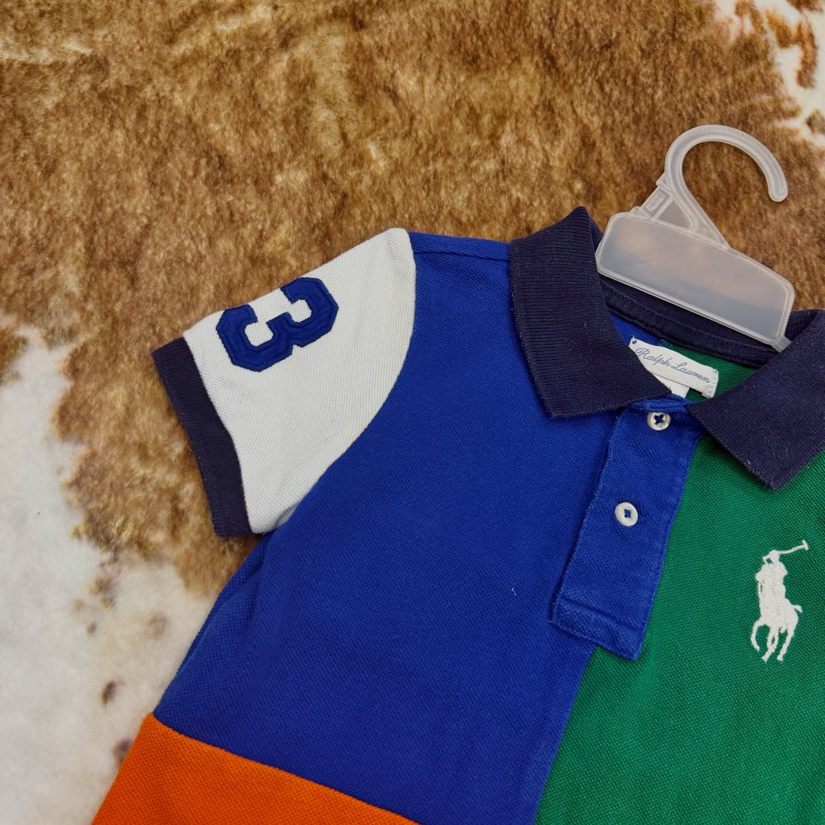 Ralph Lauren colorblock collared romper
