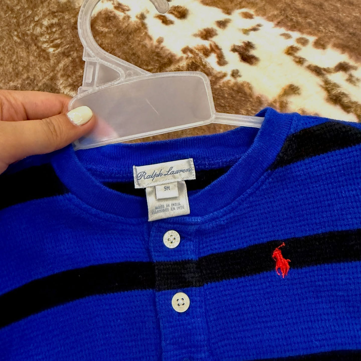Ralph Lauren striped waffle-knit overall fave!