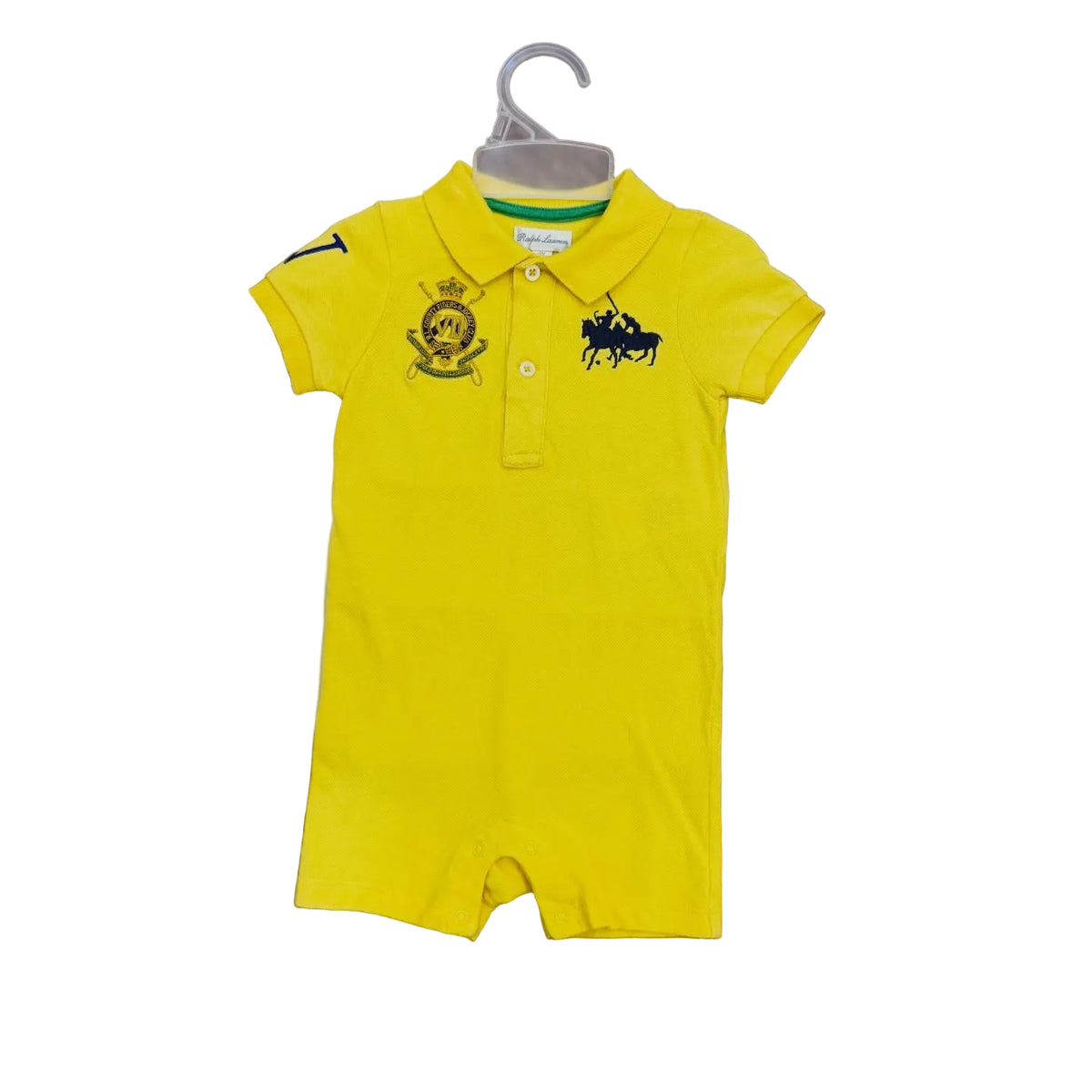 Ralph Lauren crested polo romper