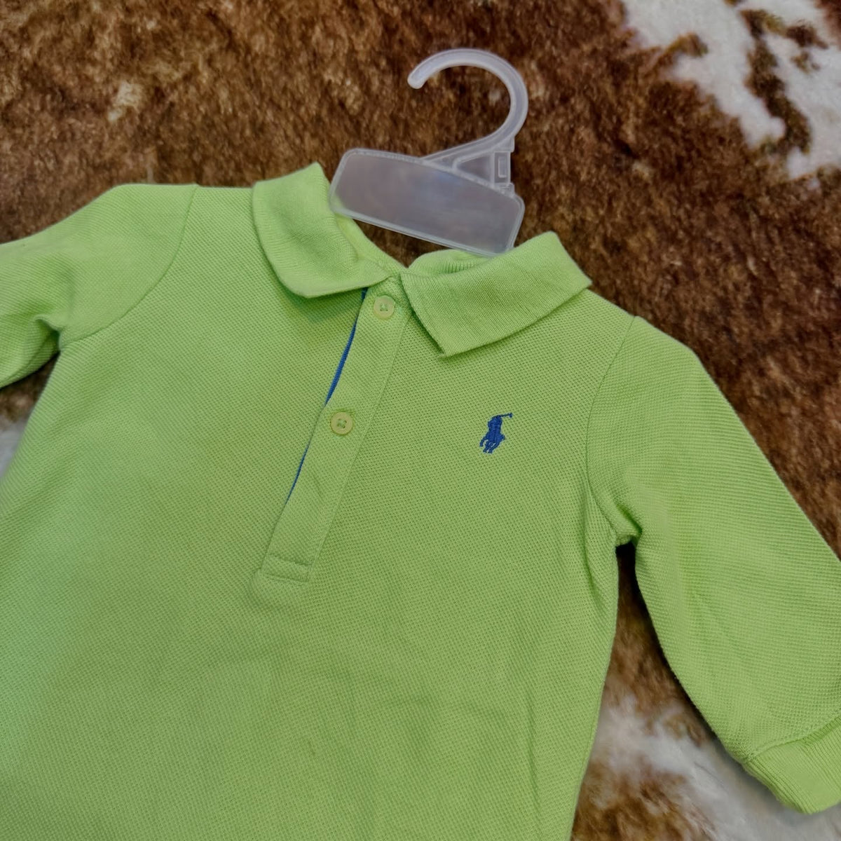Ralph Lauren lime green long sleeve polo coverall