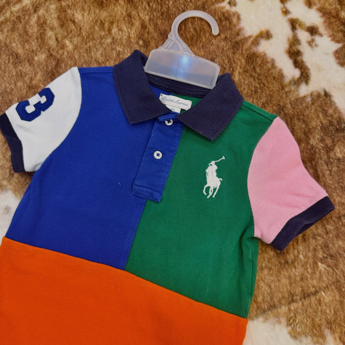 Ralph Lauren colorblock collared romper