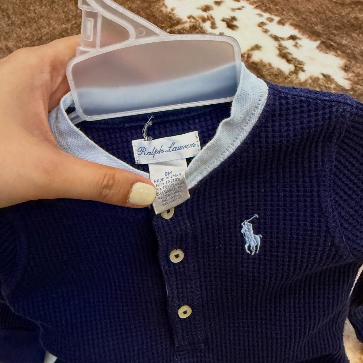Ralph Lauren textured waffle-knit overall