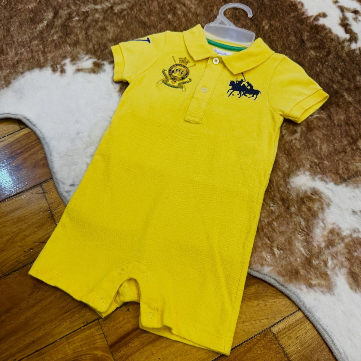 Ralph Lauren crested polo romper