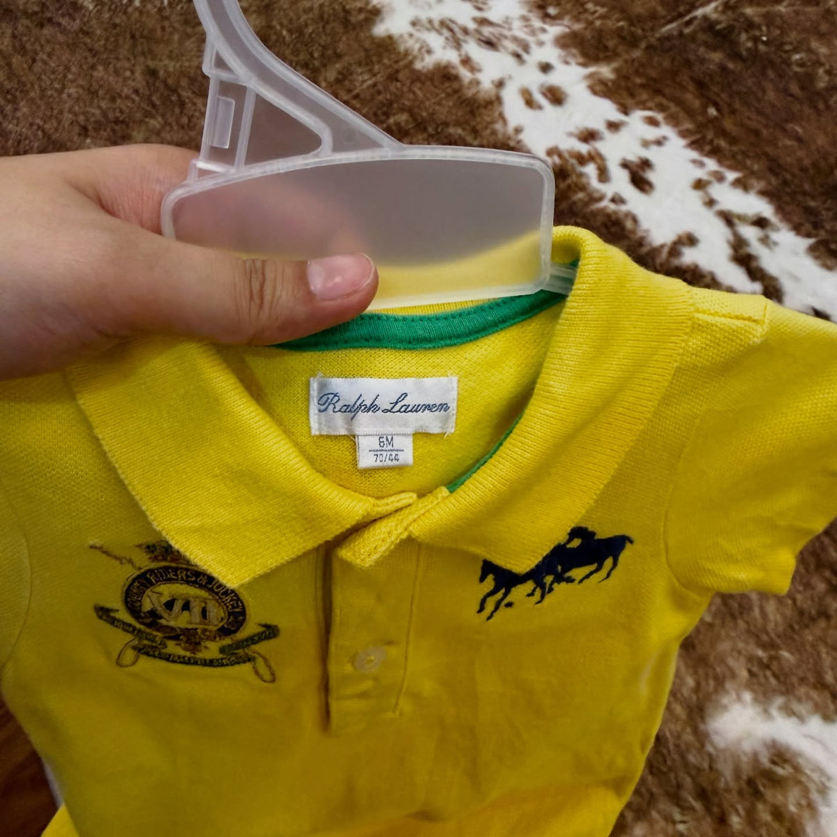 Ralph Lauren crested polo romper
