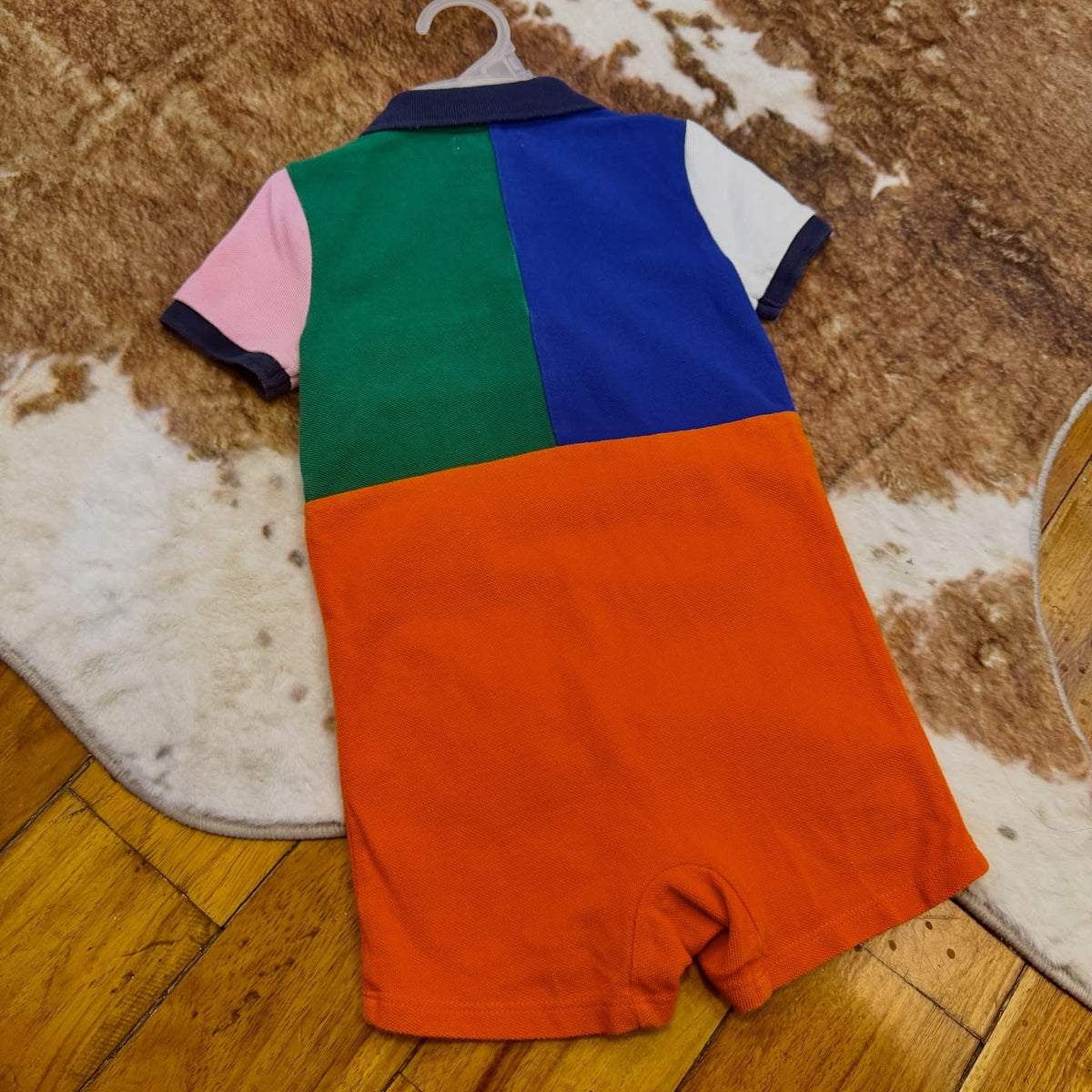 Ralph Lauren colorblock collared romper
