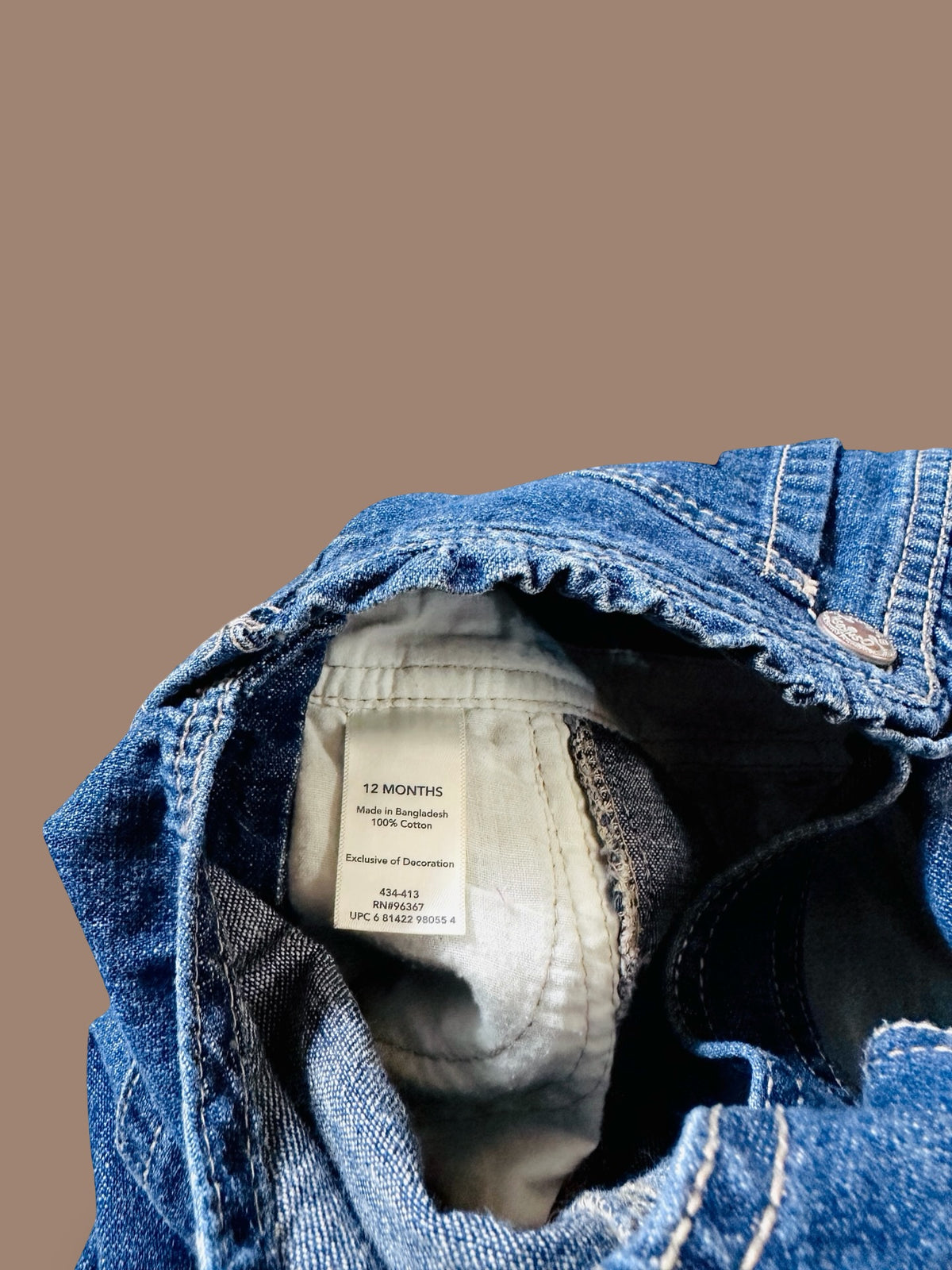 OshKosh B'gosh penguin & floral denim overalls