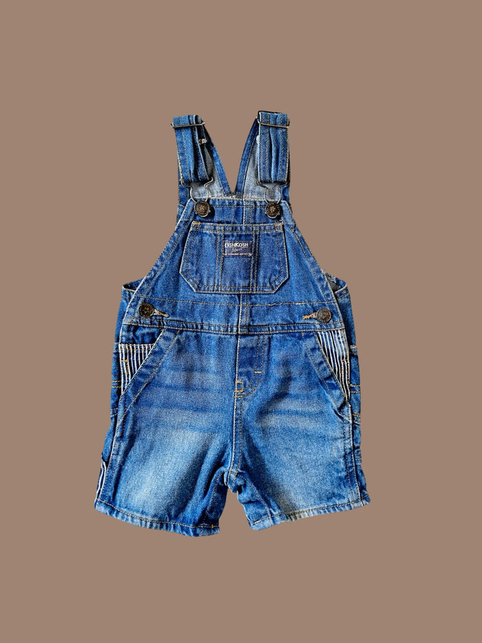 OshKosh B'gosh hickory stripe pocket denim shortalls