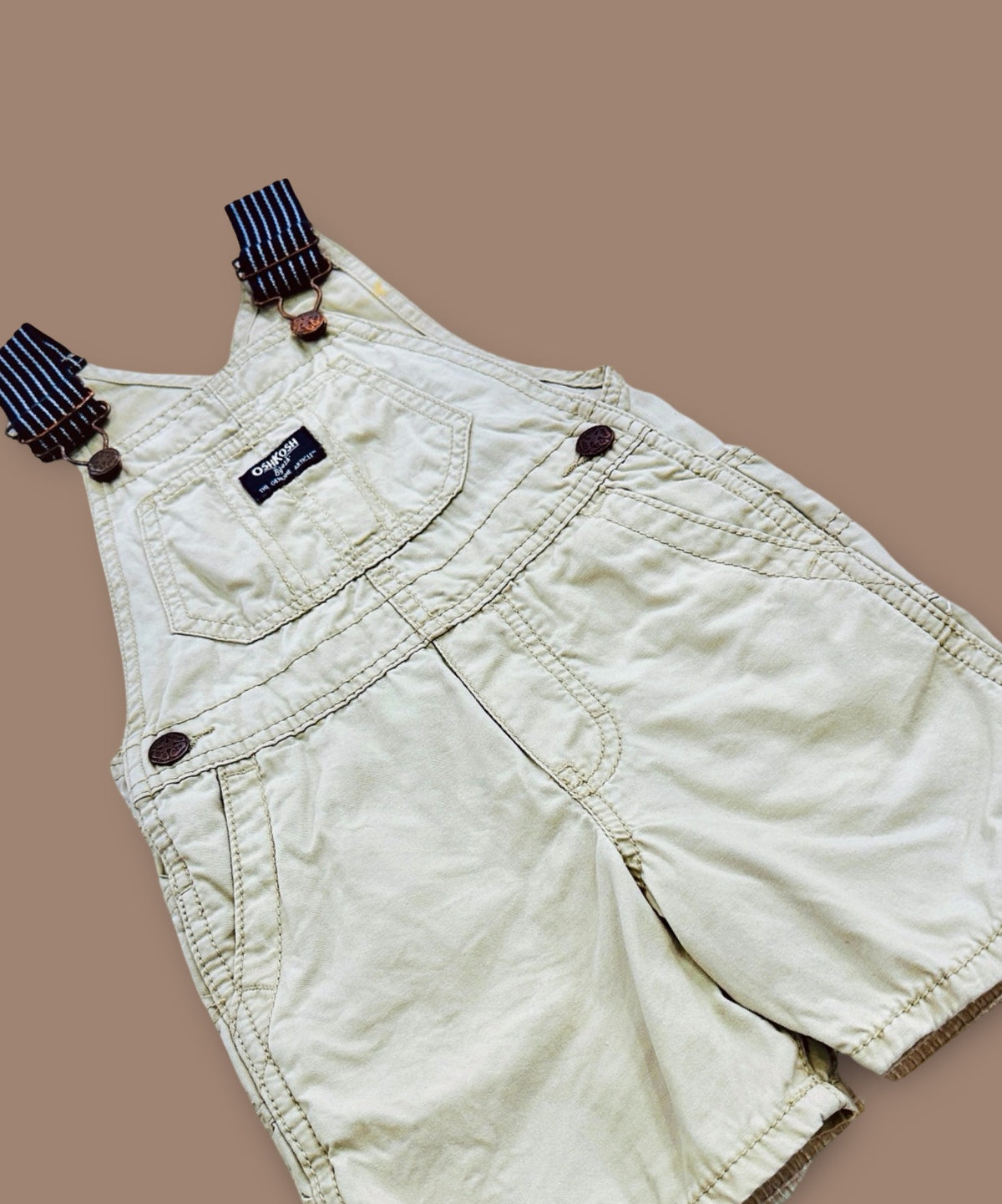 OshKosh B'gosh khaki canvas shortalls