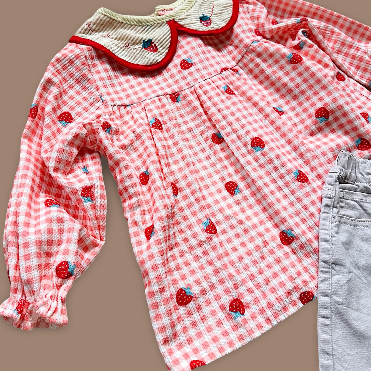 Strawberry fields gingham set