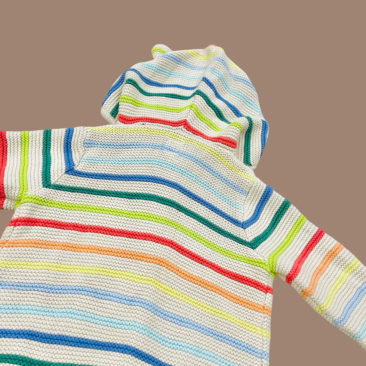 Gap rainbow thin-stripe knit hoodie