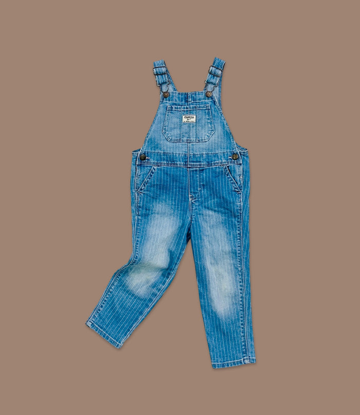 OshKosh B'gosh denim pinstripe overalls