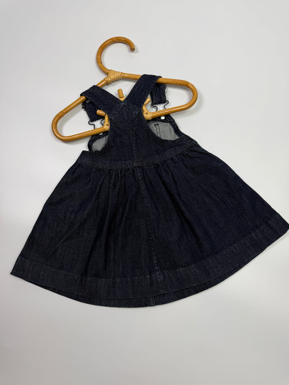 Ralph Lauren Dark Denim Overall Skirt with Crest Detail