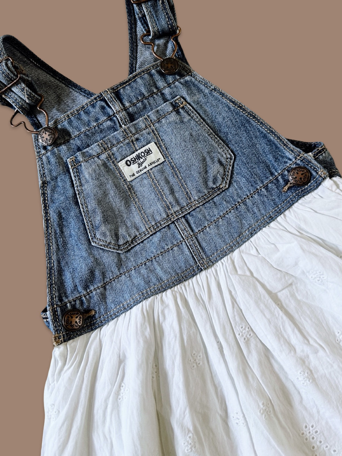 OshKosh B'gosh denim eyelet skirtalls