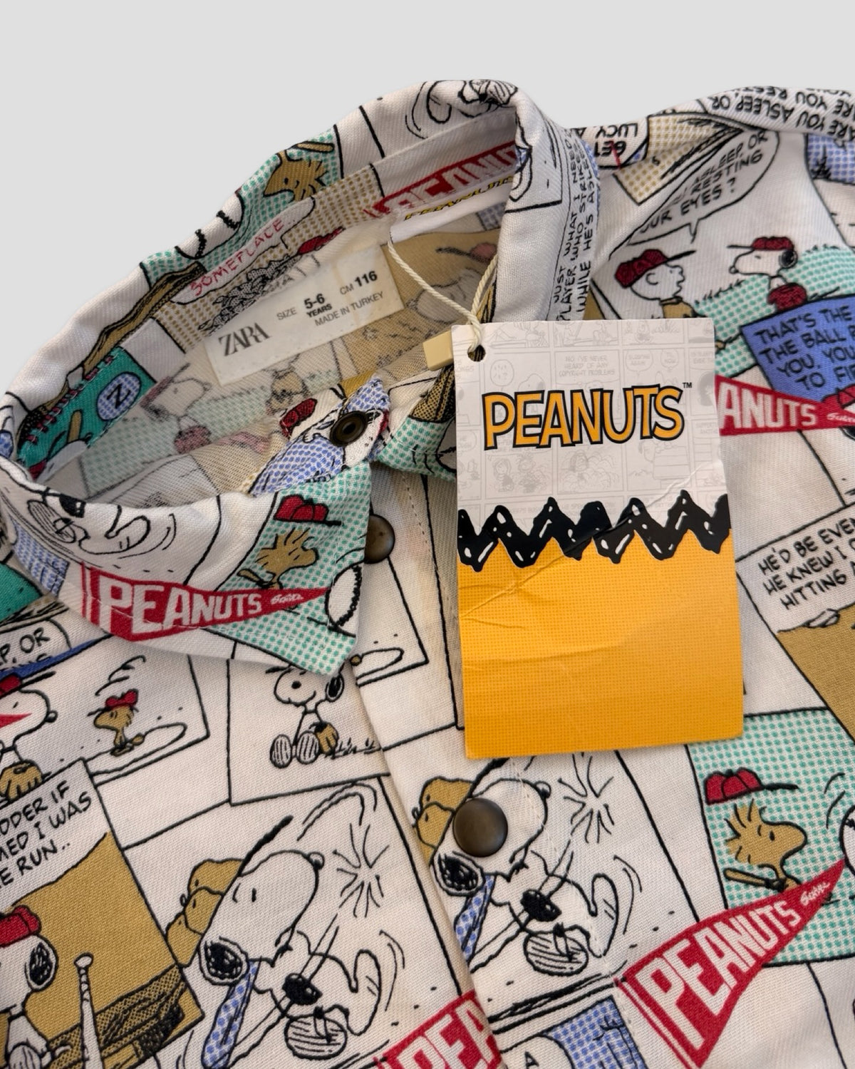 Peanuts comic strip button-down shirt