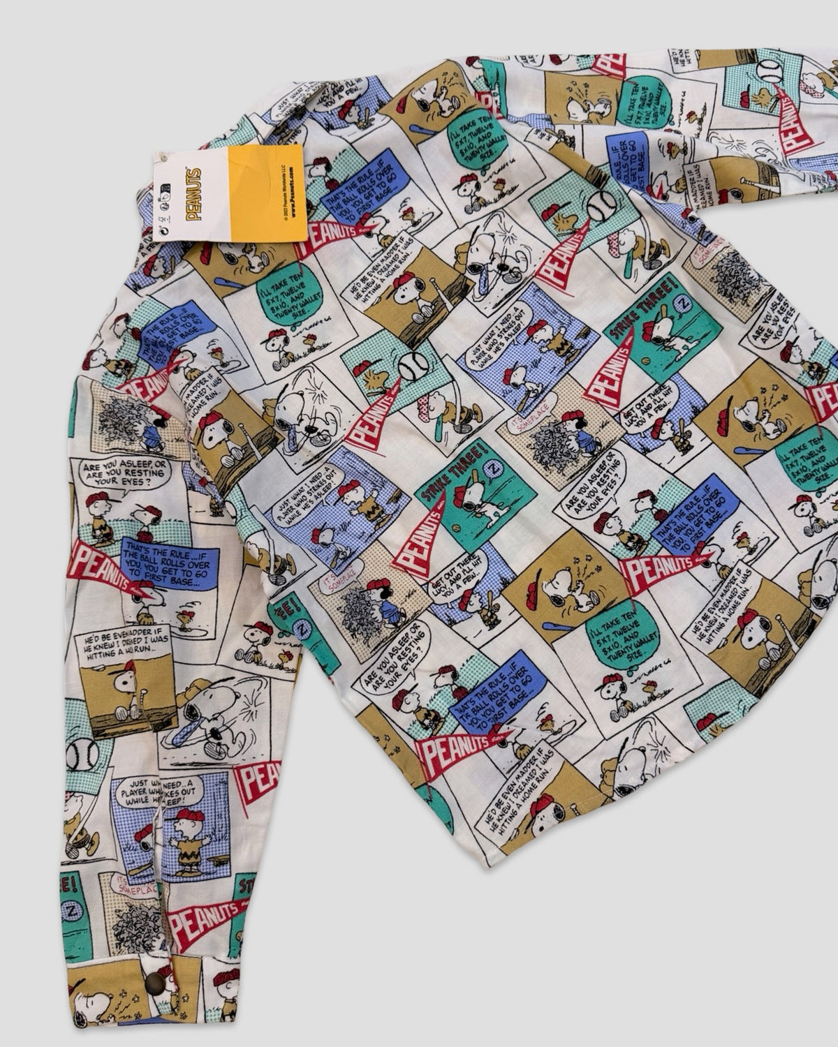 Peanuts comic strip button-down shirt