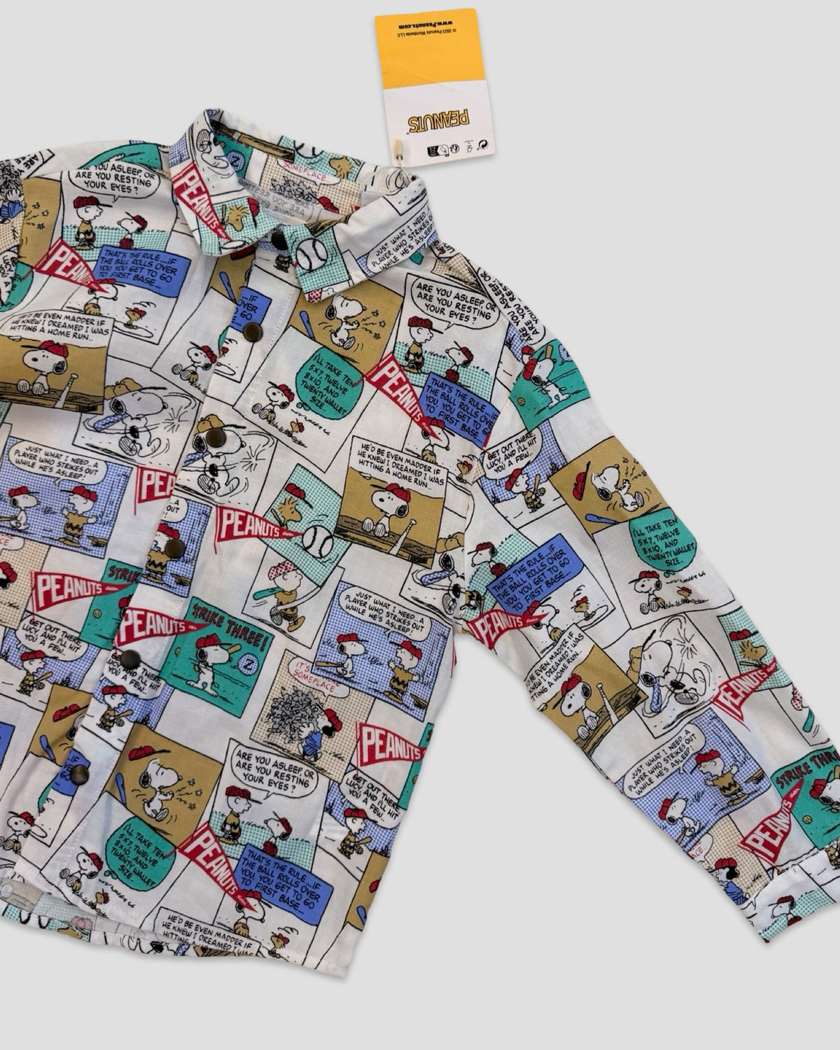 Peanuts comic strip button-down shirt