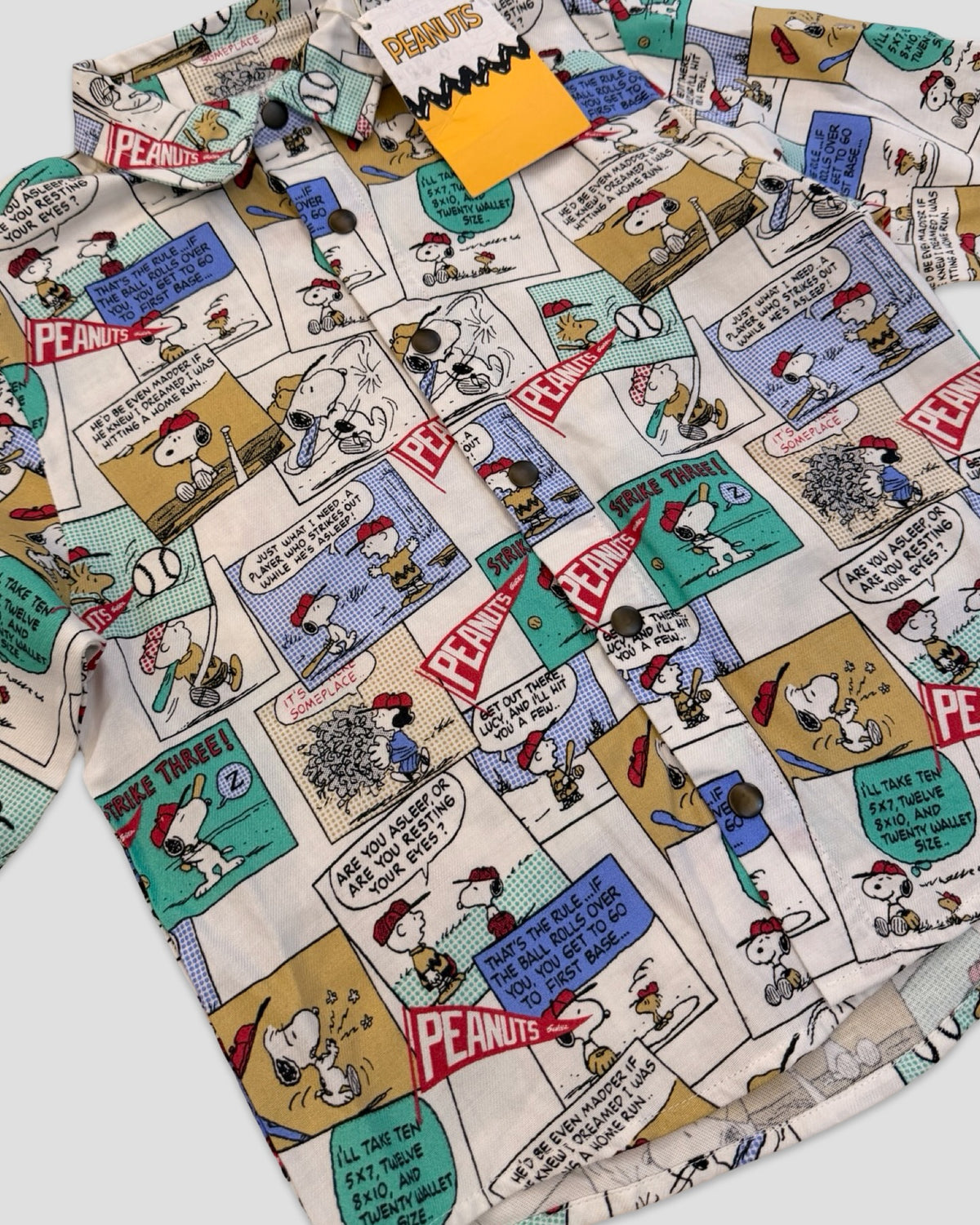 Peanuts comic strip button-down shirt