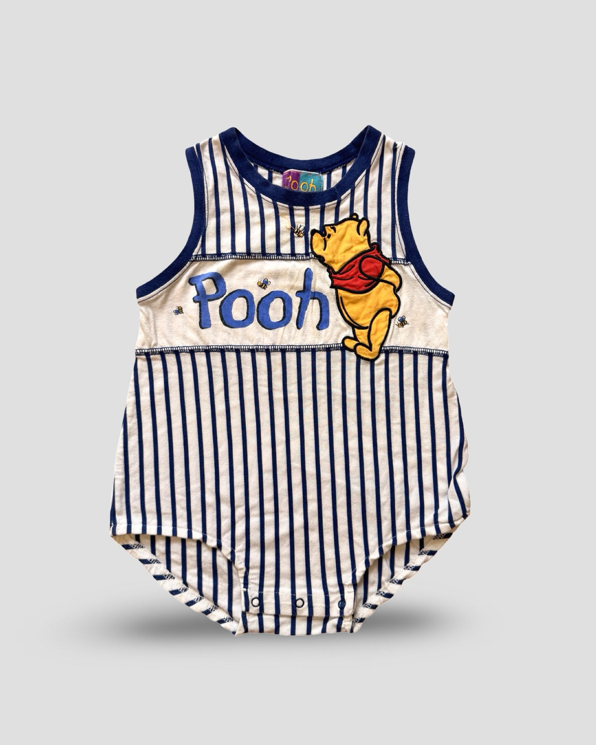 VINTAGE striped winnie the pooh sleeveless tank romper