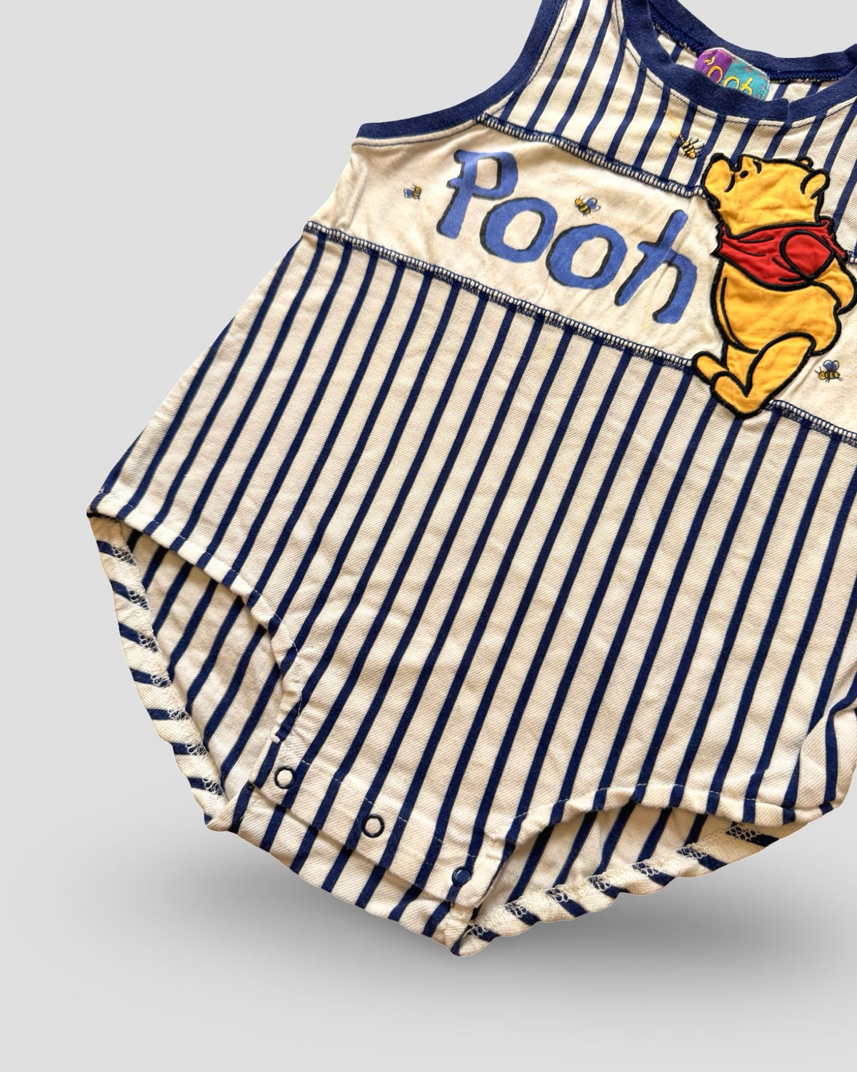 VINTAGE striped winnie the pooh sleeveless tank romper