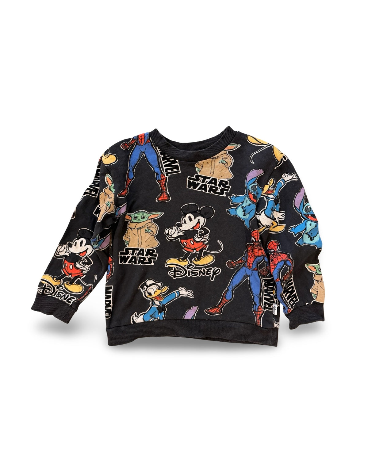 H&M disney & marvel character mashup sweatshirt